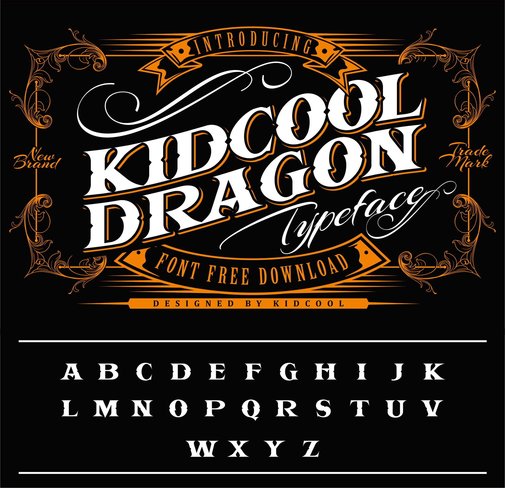 Ejemplo de fuente Kidcool Dragon #4