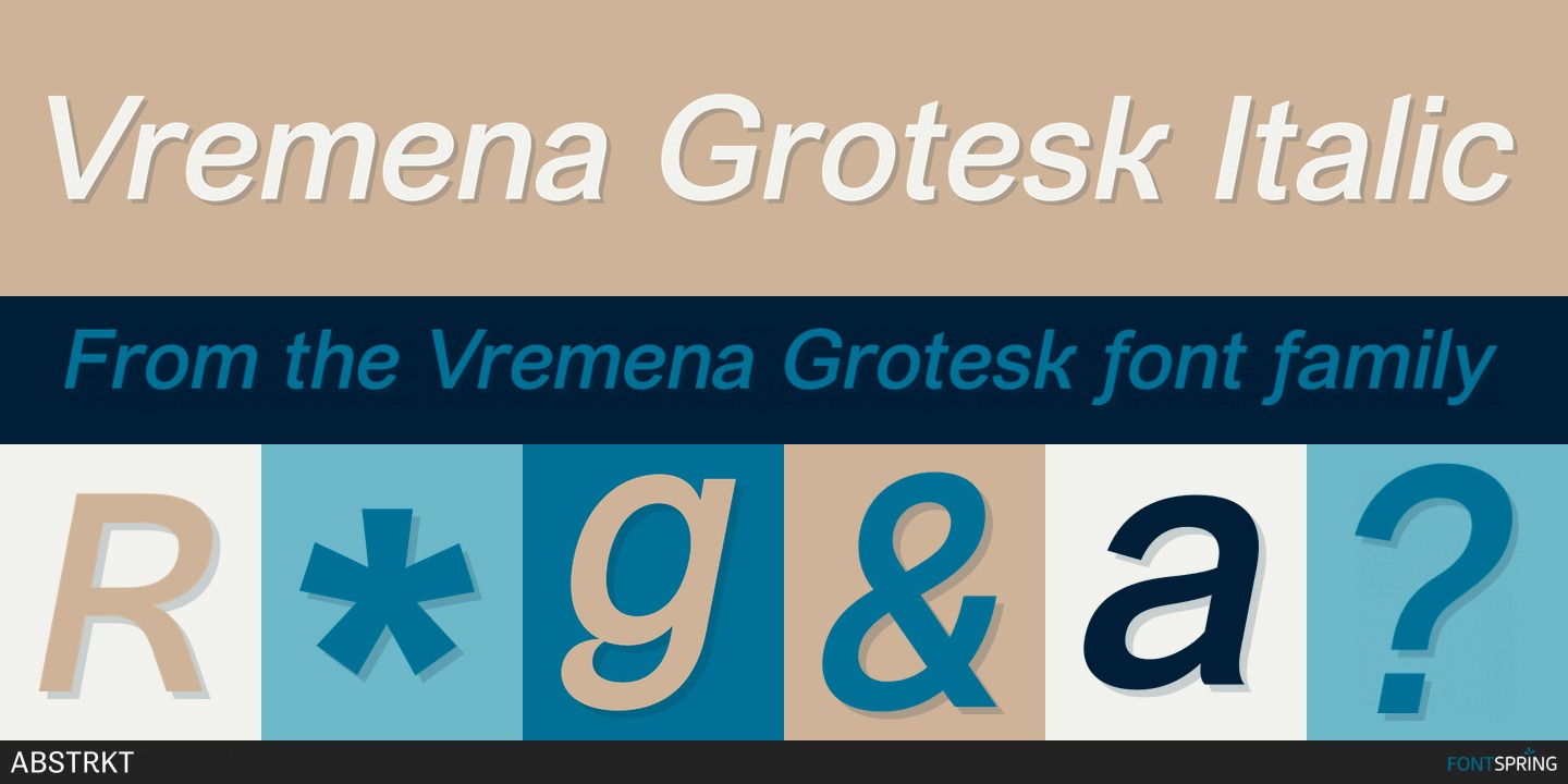 Ejemplo de fuente Vremena Grotesk #5