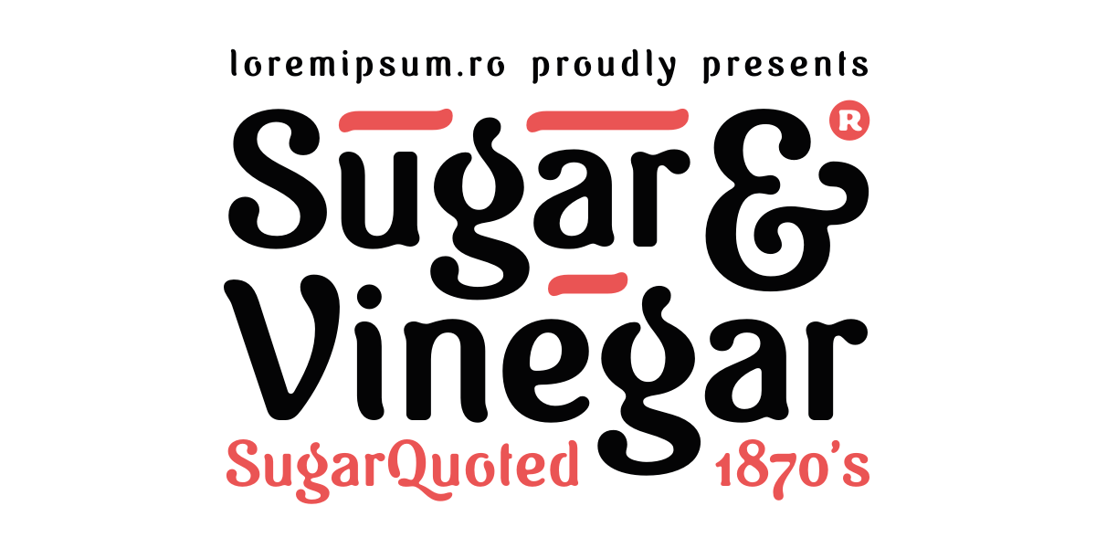 Ejemplo de fuente Sugar & Vinegar #1