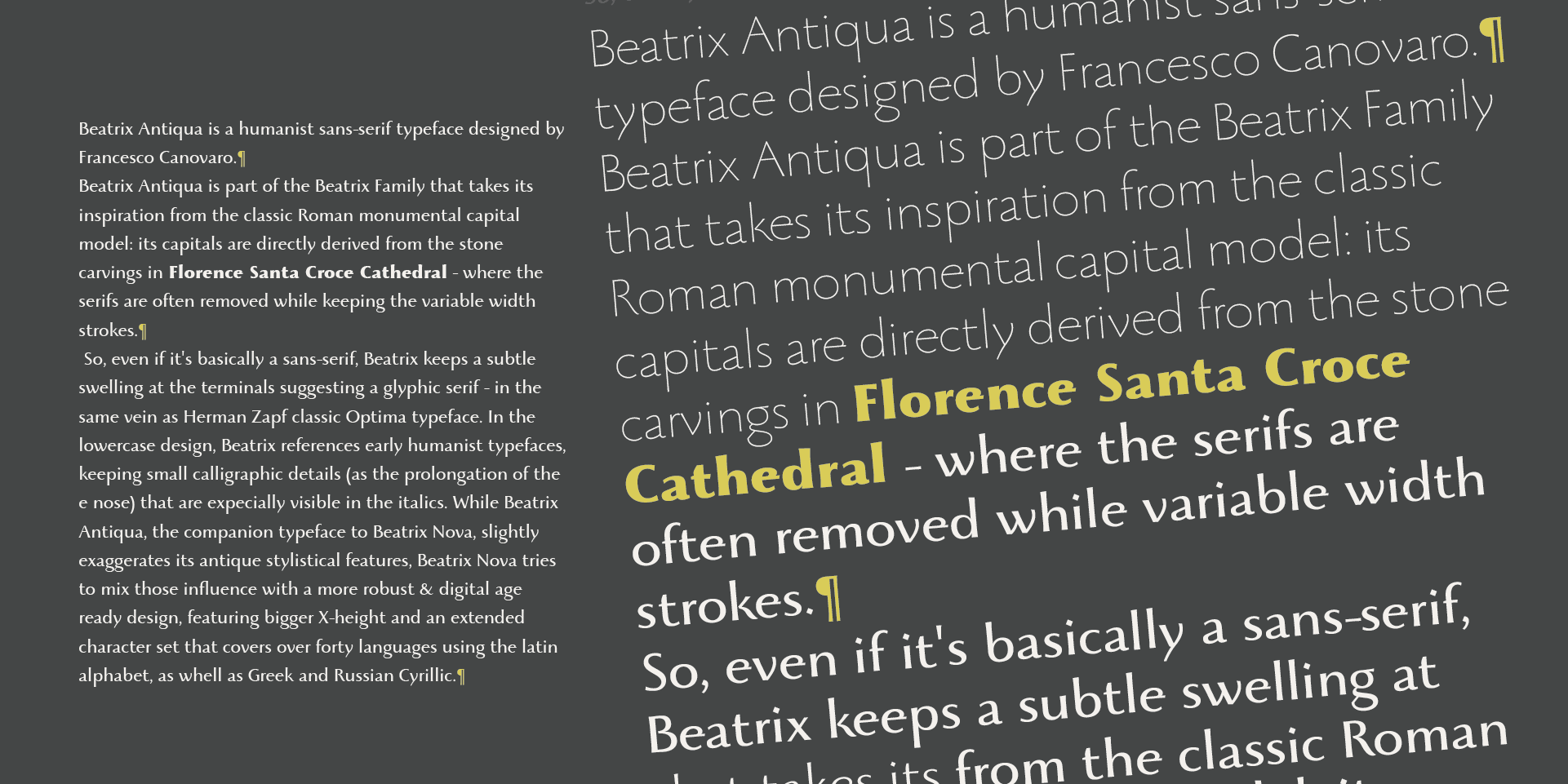 Ejemplo de fuente Beatrix Antiqua #4