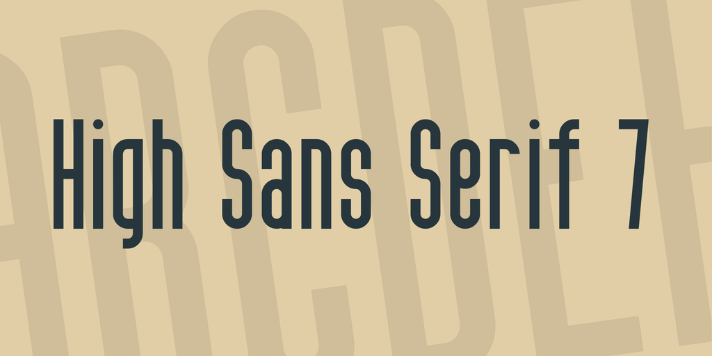 Ejemplo de fuente High Sans Serif 7 #1