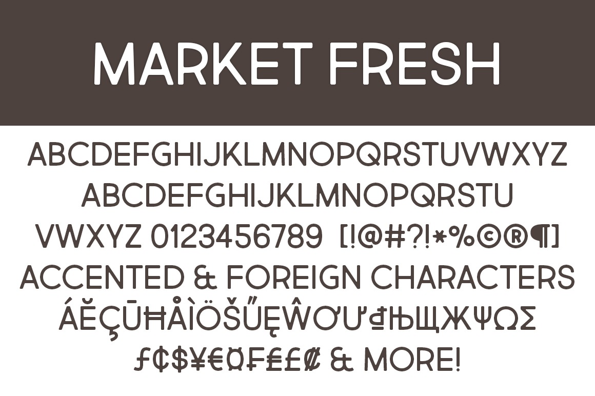 Ejemplo de fuente Market Fresh #6