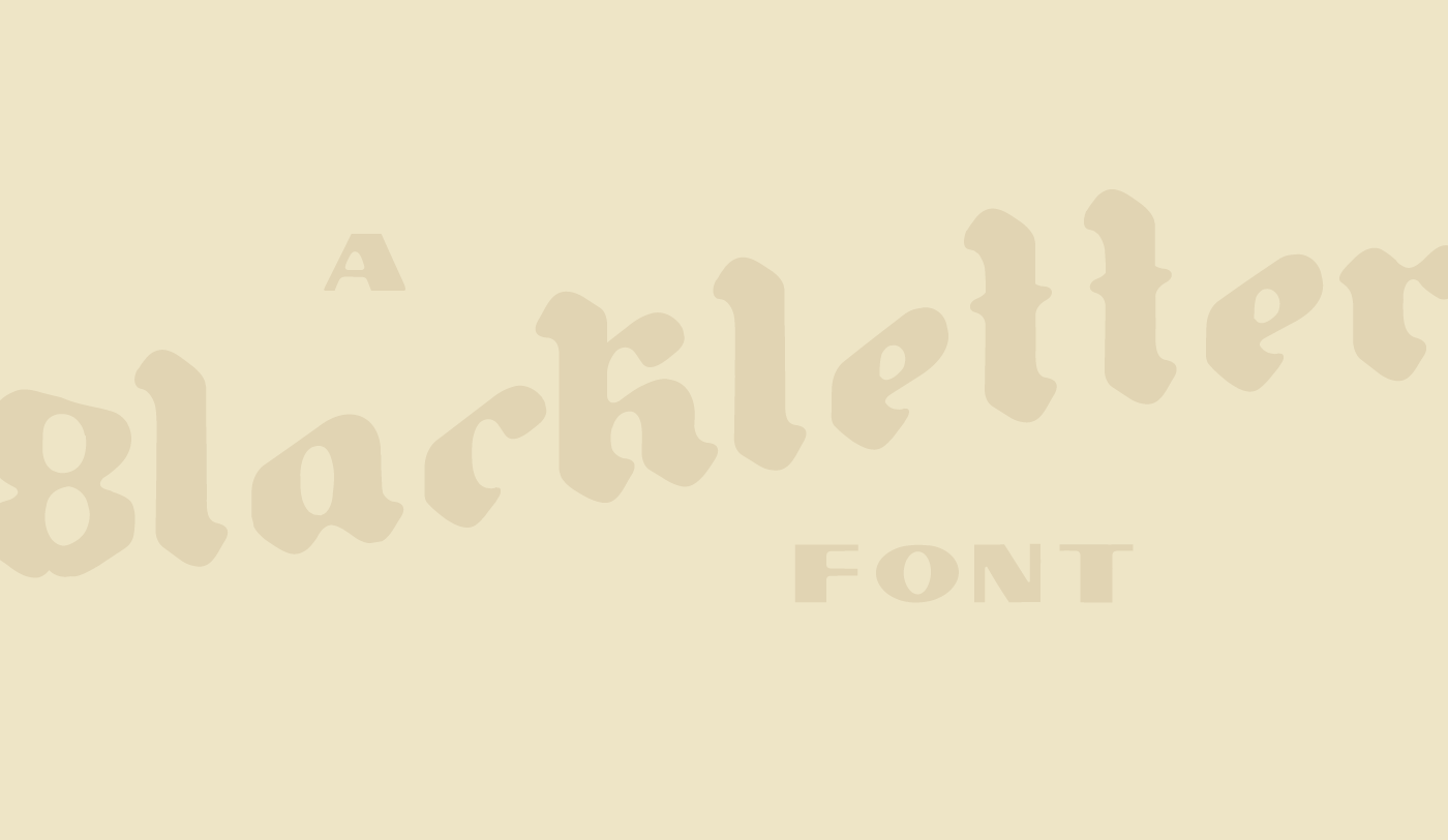 Ejemplo de fuente Gutenberg Blackletter & Pilsner #5