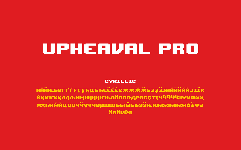 Ejemplo de fuente Upheaval Pro #1