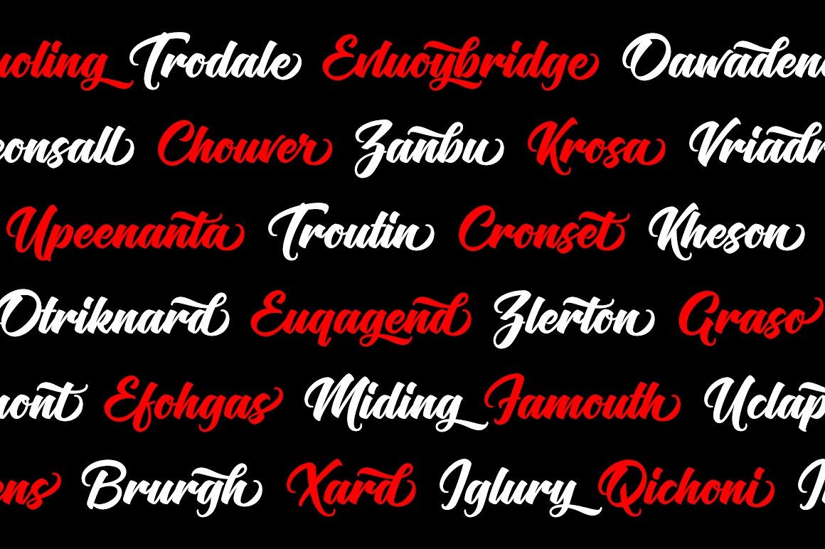 Ejemplo de fuente Flaming Script #6