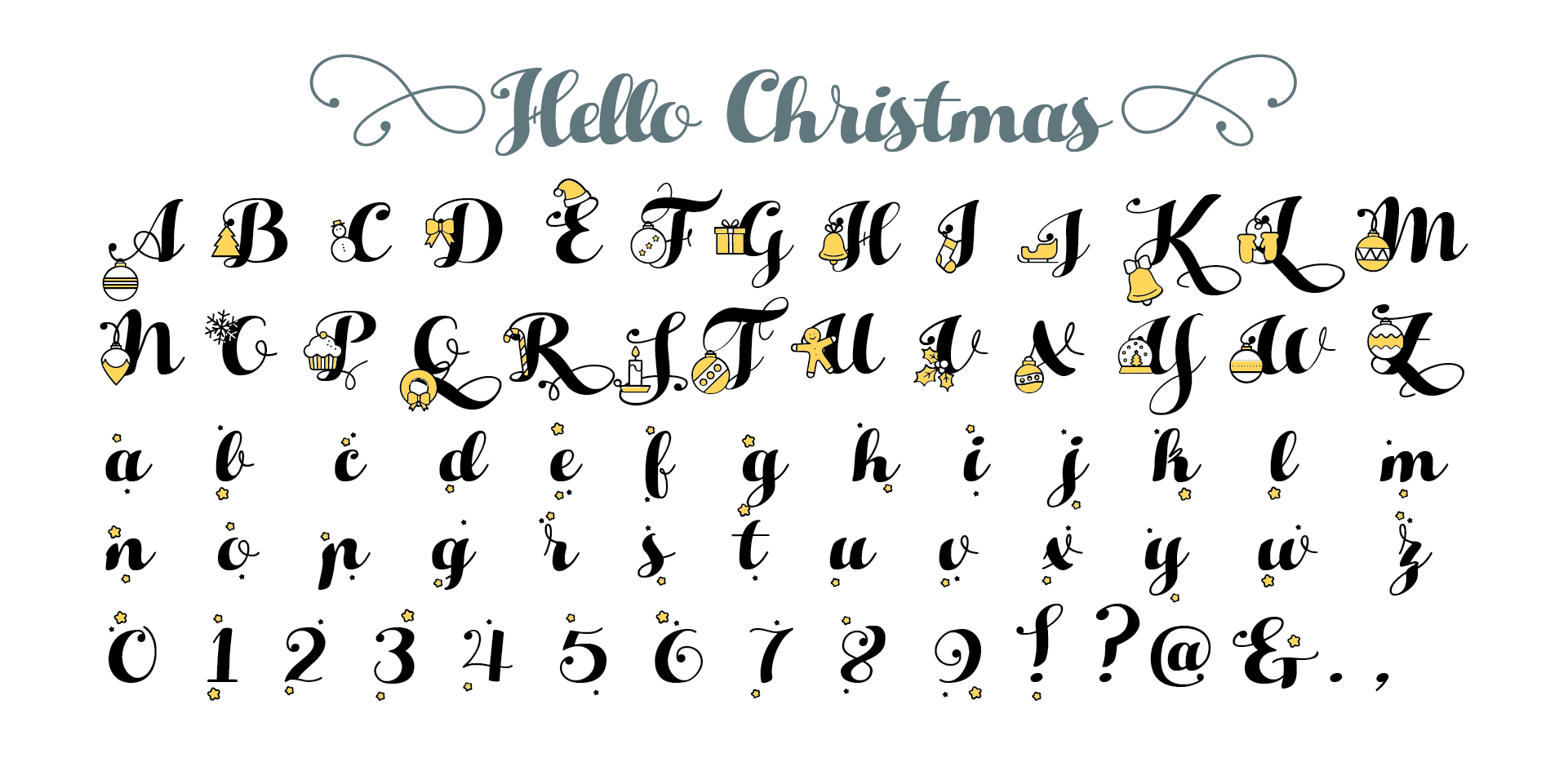 Ejemplo de fuente Hello Christmas #5