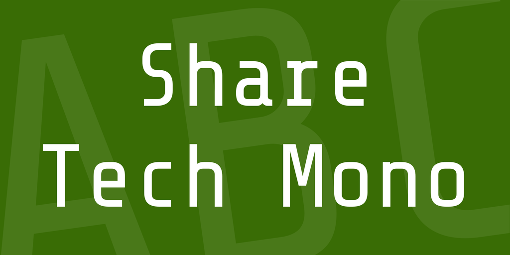 Ejemplo de fuente Share Tech Mono #1