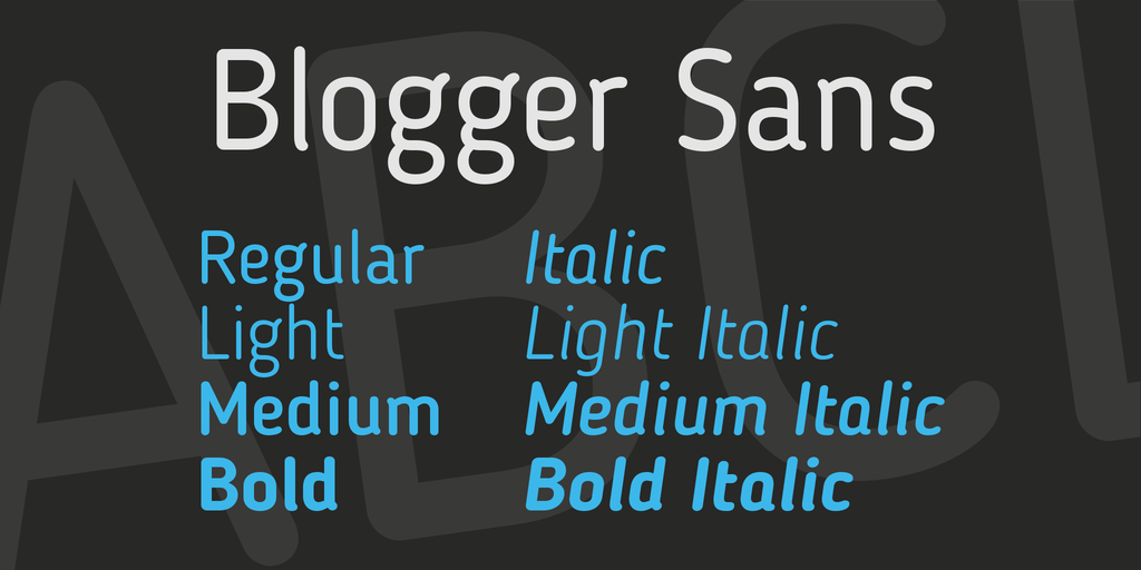 Ejemplo de fuente Blogger Sans #1