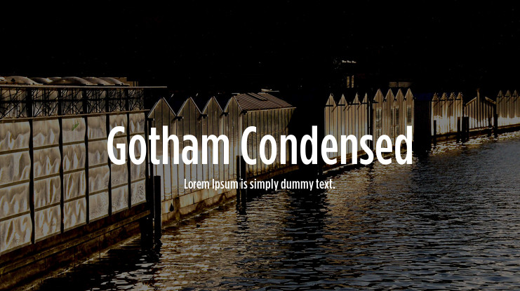 Ejemplo de fuente Gotham Condensed #1