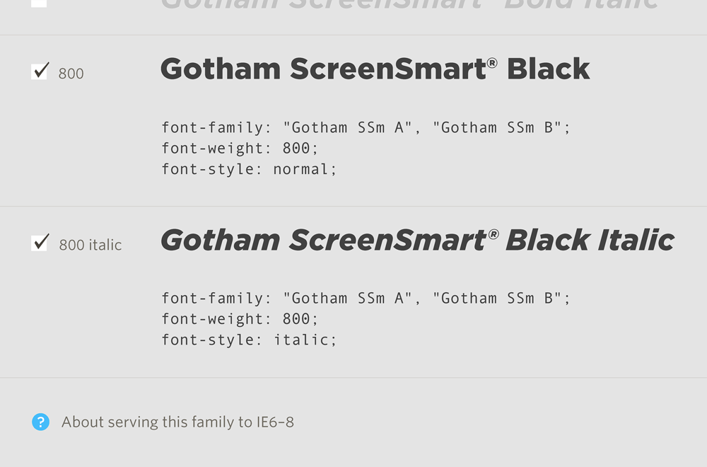 Ejemplo de fuente Gotham Screen Smart #1