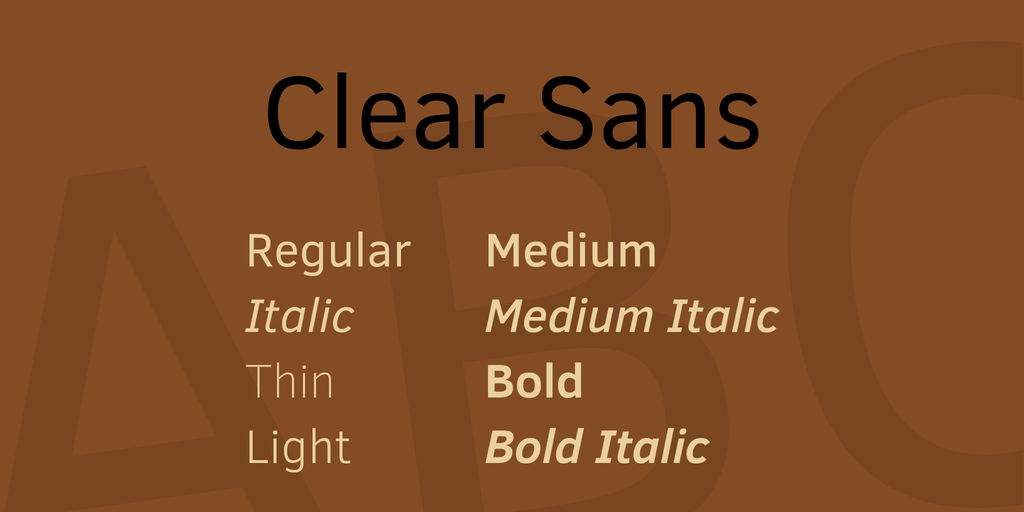 Ejemplo de fuente Clear Sans #1