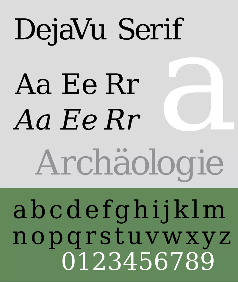 Ejemplo de fuente DejaVu Serif #1