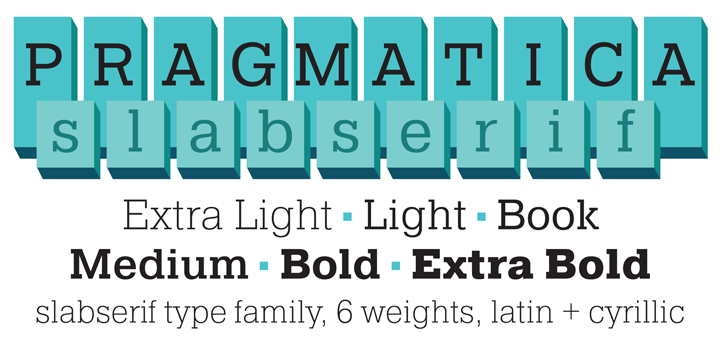 Ejemplo de fuente Pragmatica Slab #1