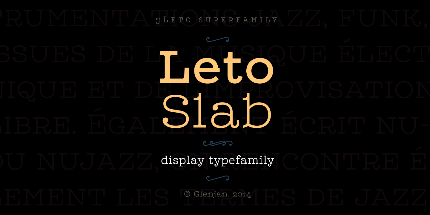 Ejemplo de fuente Leto Slab Condensed #3