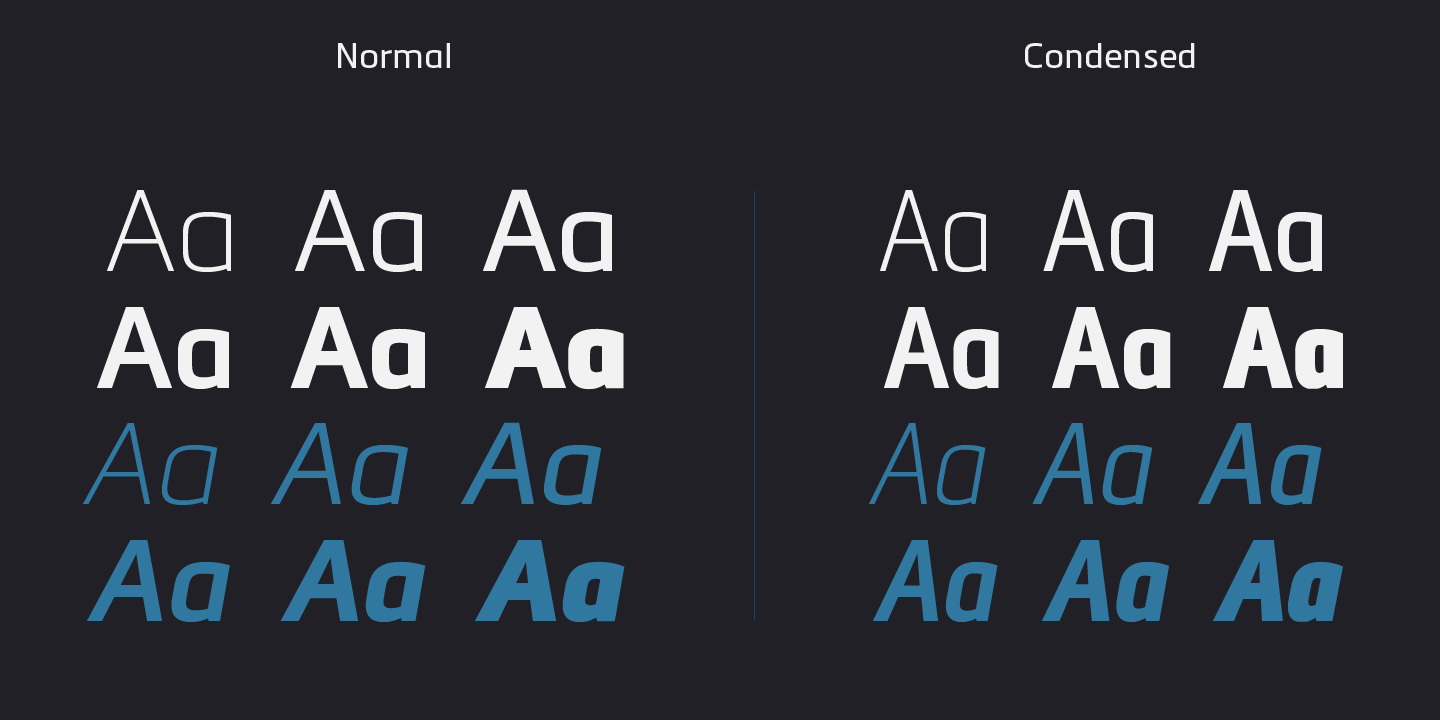 Ejemplo de fuente Metronic Pro #2