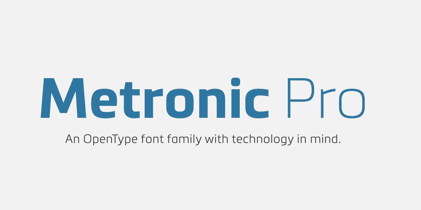 Ejemplo de fuente Metronic Pro #1