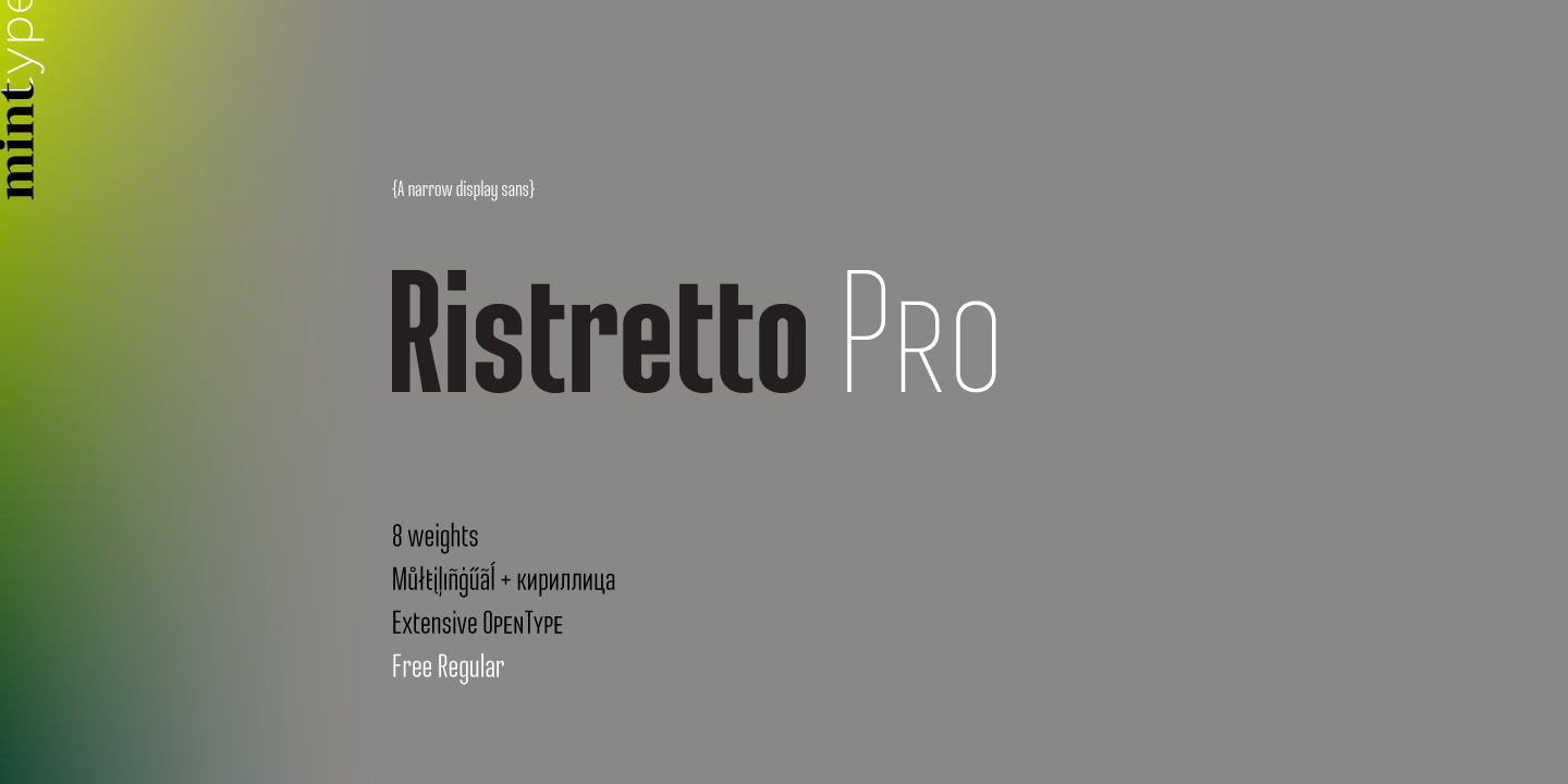 Ejemplo de fuente Ristretto Pro #1