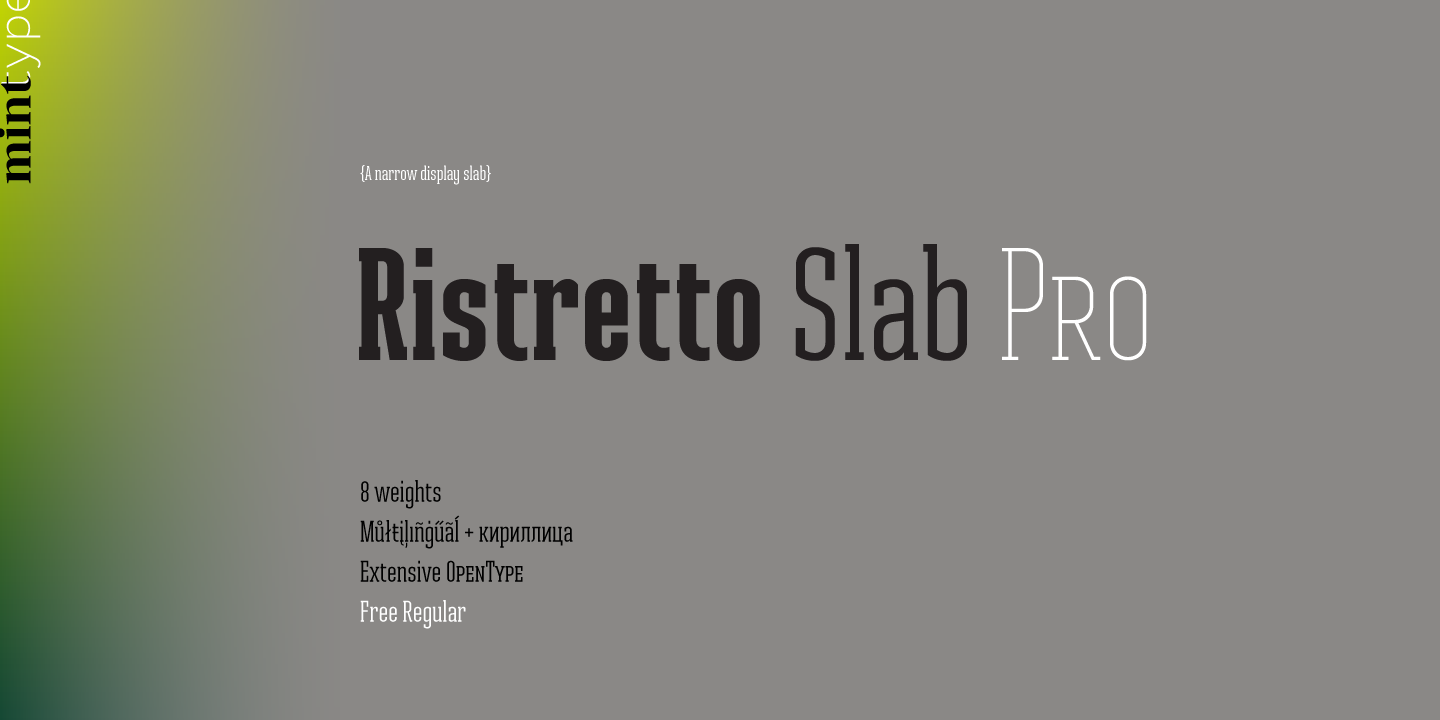 Ejemplo de fuente Ristretto Slab Pro #1