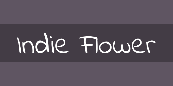 Ejemplo de fuente Indie Flower #1