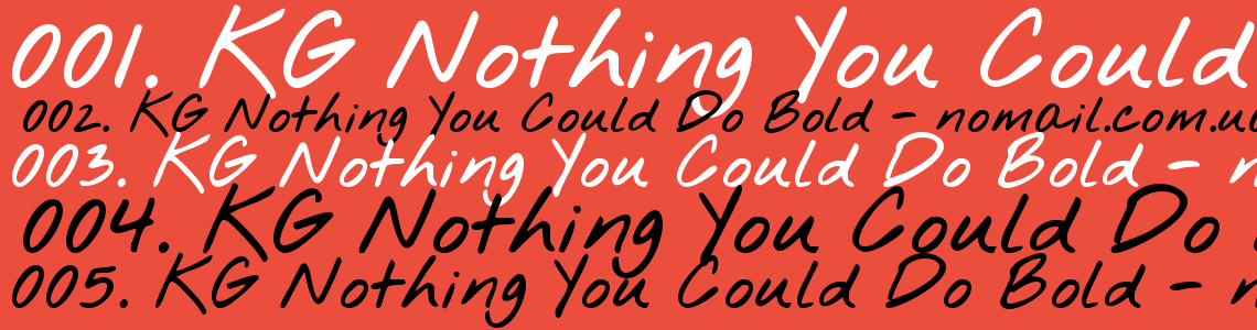 Ejemplo de fuente Nothing You Could Do #1