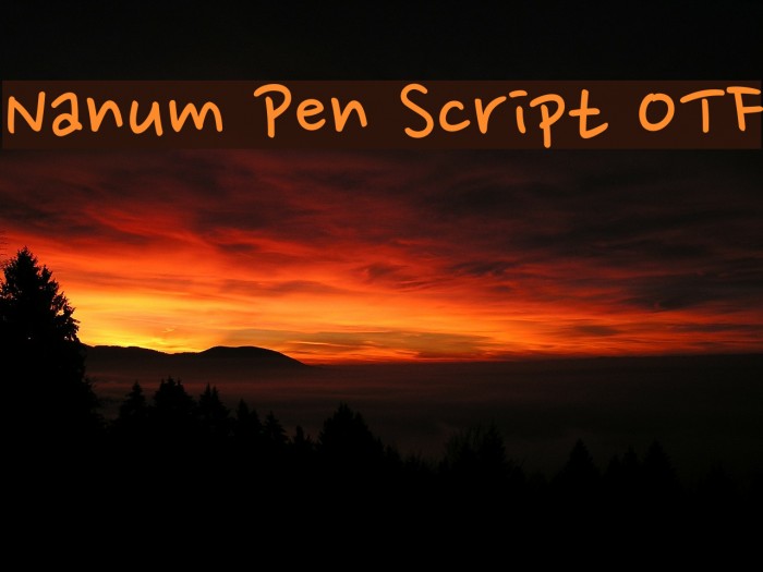 Ejemplo de fuente Nanum Pen Script #1