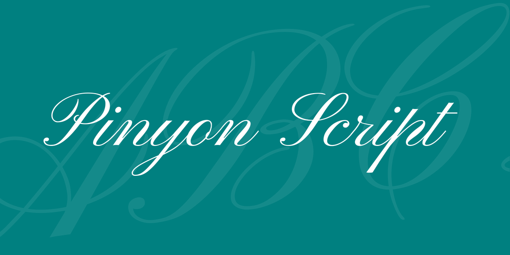 Ejemplo de fuente Pinyon Script #1