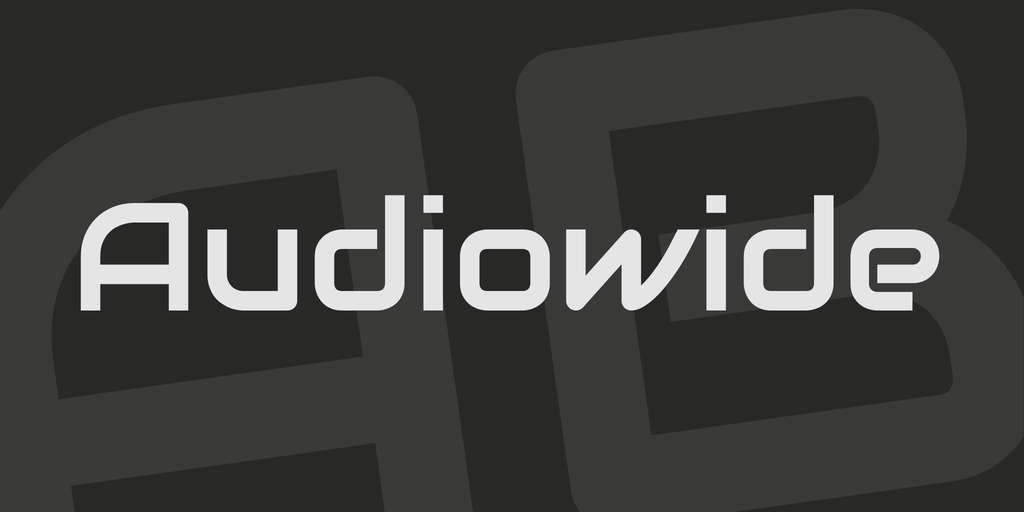 Ejemplo de fuente Audiowide #1