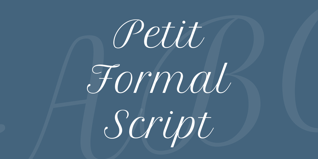 Ejemplo de fuente Petit Formal Script #1