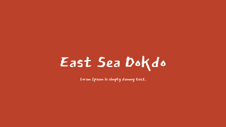 Ejemplo de fuente East Sea Dokdo #1