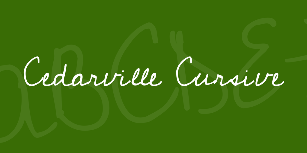 Ejemplo de fuente Cedarville Cursive #1