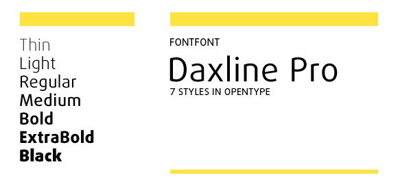 Ejemplo de fuente Daxline Pro #1