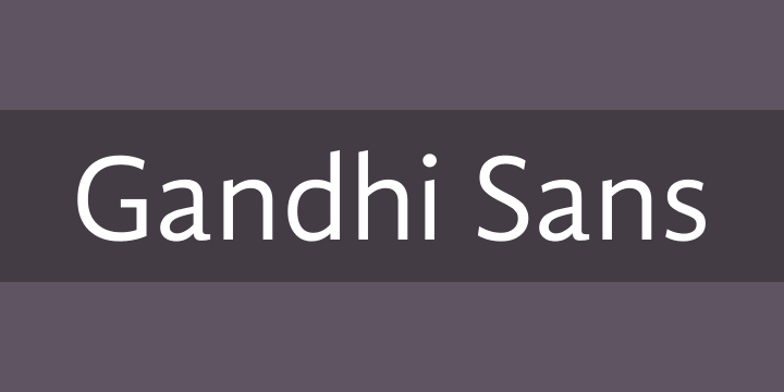 Ejemplo de fuente Gandhi Serif #1