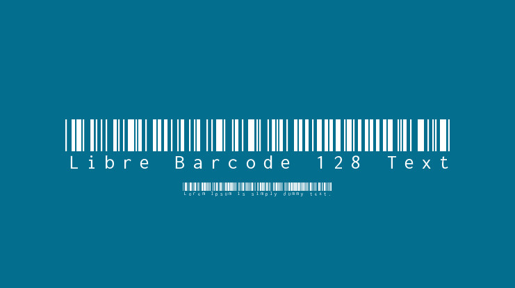 Ejemplo de fuente Libre Barcode 128 Text #1