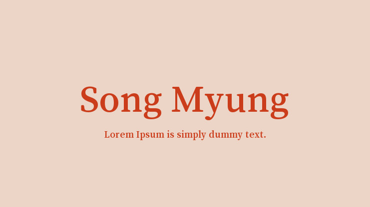 Ejemplo de fuente Song Myung #1