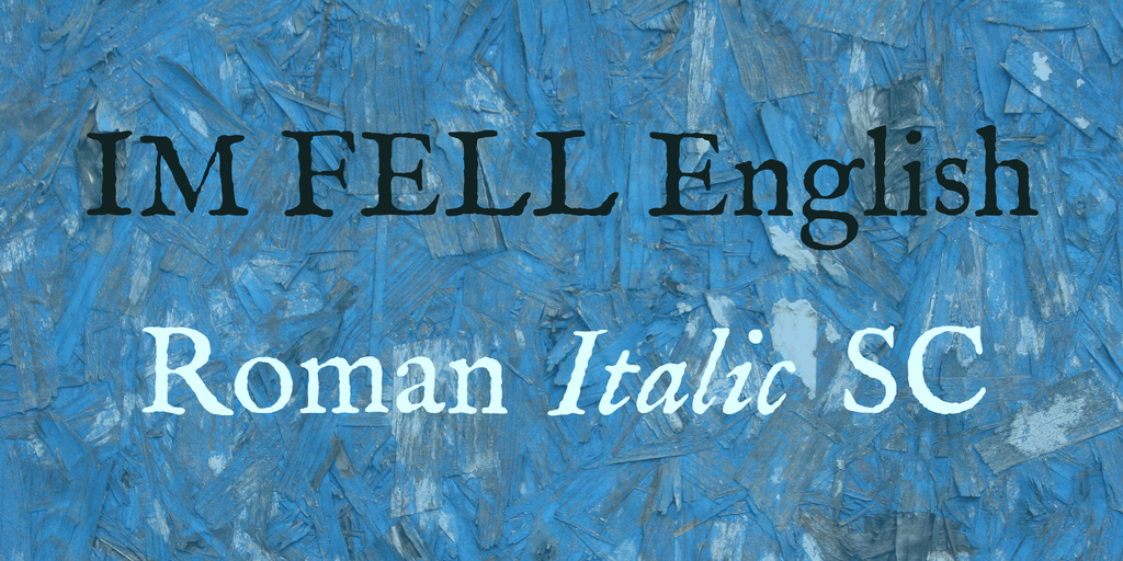 Ejemplo de fuente IM Fell English #1