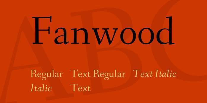 Ejemplo de fuente Fanwood Text #1