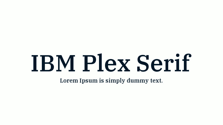 Ejemplo de fuente IBM Plex Serif #1