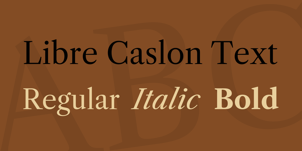 Ejemplo de fuente Libre Caslon Text #1