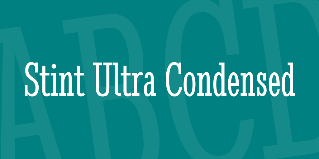 Ejemplo de fuente Stint Ultra Condensed #1