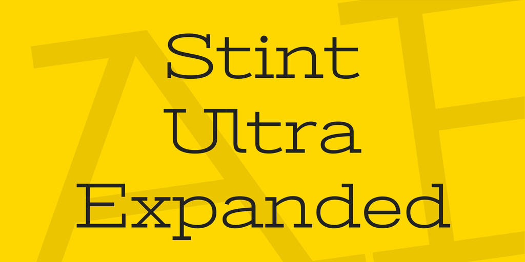 Ejemplo de fuente Stint Ultra Expanded #1