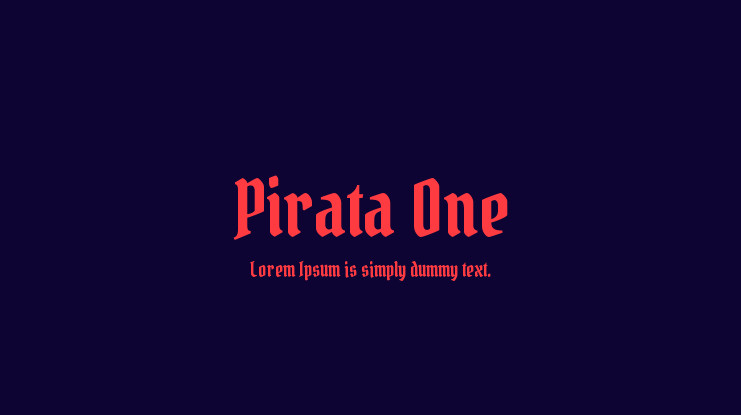 Ejemplo de fuente Pirata One #1