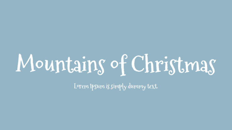 Ejemplo de fuente Mountains of Christmas #1