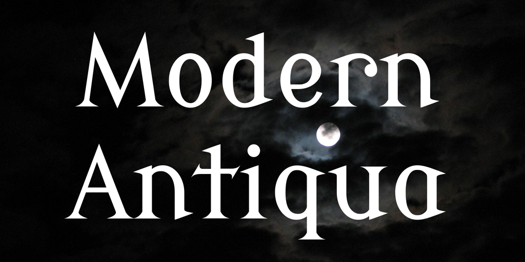 Ejemplo de fuente Modern Antiqua #1