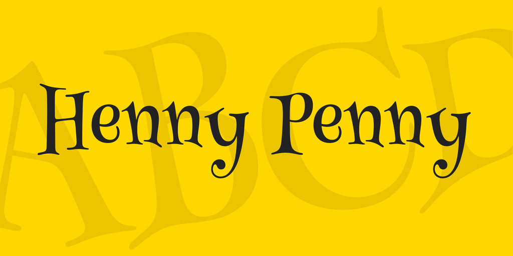 Ejemplo de fuente Henny Penny #1