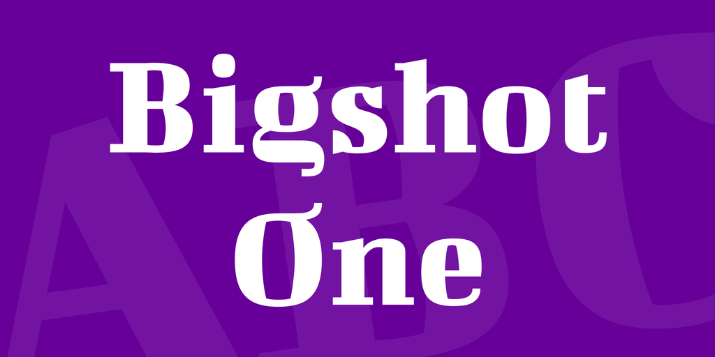 Ejemplo de fuente Bigshot One #1