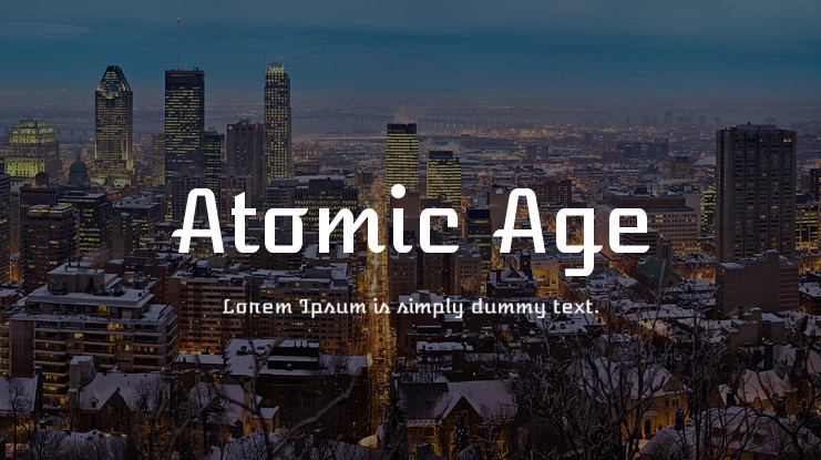 Ejemplo de fuente Atomic Age #1