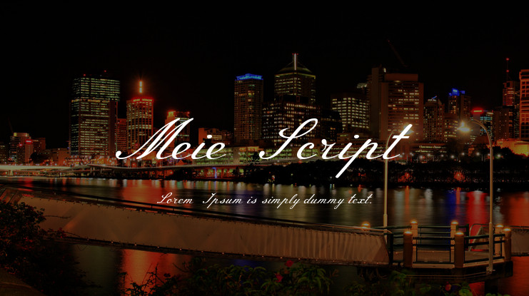 Ejemplo de fuente Meie Script #1