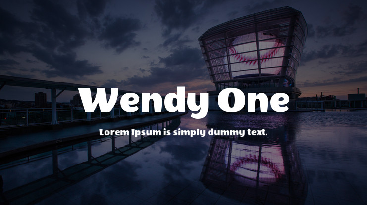 Ejemplo de fuente Wendy One #1