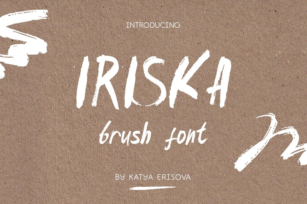 Ejemplo de fuente Iriska Brush #1