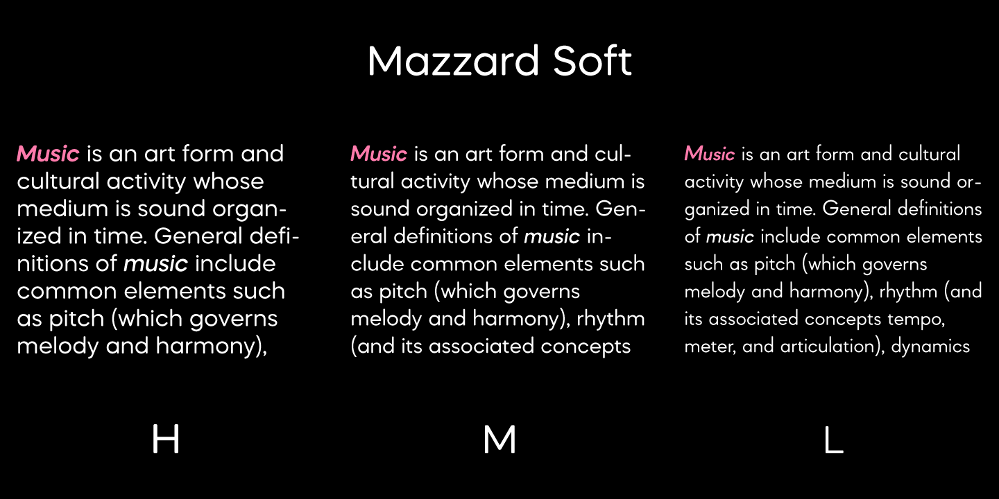 Ejemplo de fuente Mazzard Soft #2